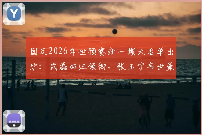 国足2026年世预赛新一期大名单出炉：武磊回归领衔，张玉宁韦世豪李昊入选引热议，附具体名单分析